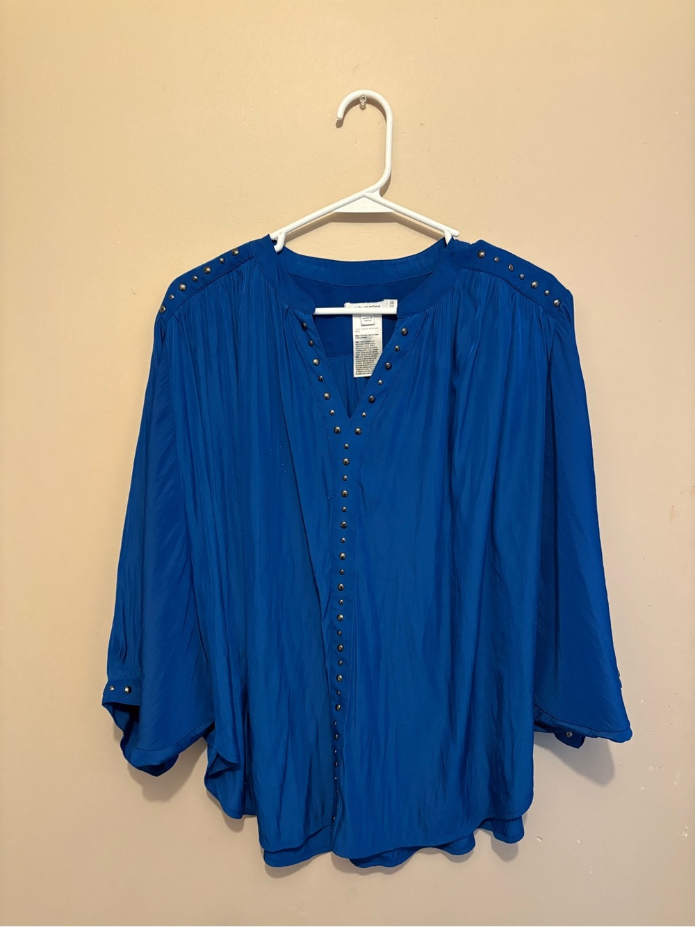 Chico's Cobalt Blue Stud-Embossed Tunic
